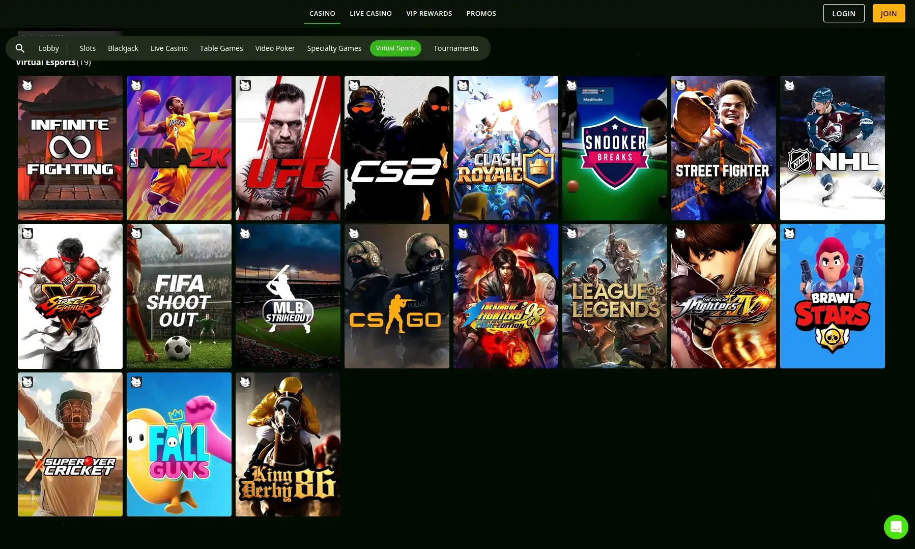 Amazon Slots casino game lobby with popular slots and live dealer options